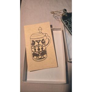 Vintage Pewabic Pottery Stroh Brewery Tankard Ornament Westerwald Stoneware